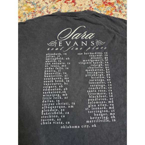 Vintage 2005 Sara Evans Real Fine Place 2XL T-Shirt Concert Tour Country Music - Picture 2 of 6